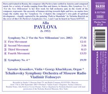 Alla Pavlova (geb. 1952): Symphonien Nr.2 &amp; 4, CD