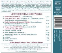Maria Kliegel - Virtuoso Cello Showpieces, CD