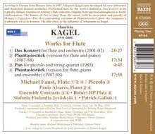 Mauricio Kagel (1931-2008): Das Konzert für Flöte &amp; Orchester, CD