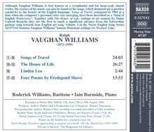 Ralph Vaughan Williams (1872-1958): Songs of Travel Nr.1-9, CD