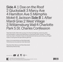 Side A: 1 Doe on the Roof, 2 Glückstadt, 3 Marcy Ave, 4 Hamilton Ave, 5 Memphis Motel, 6 Jackson  
Side B: 1 After Mardi Gras, 2 West Village, 3 Williamsburg Wall, 4 Charlotte Park, 5 St. Charles Confession  
Niels Rønsholdt’s *Aftermath* journey beschreibt den amerikanischen Highway.  
Musik, Texte und Fotos von Niels Rønsholdt  
Gesungen und aufgenommen von Niels Rønsholdt  
Gemischt von Peter Barnow und Niels Rønsholdt  
Gemastert von Morten Bue