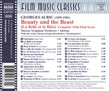 Georges Auric (1899-1983): Filmmusik: La Belle et la Bete (Filmmusik), CD