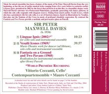 Peter Maxwell Davies (1934-2016): Linguae Ignis für Cello &amp; Instrumentalensemble, CD