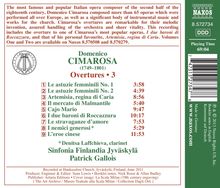 Domenico Cimarosa (1749-1801): Ouvertüren Vol.3, CD