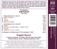 Malcolm Arnold (1921-2006): Streichquartette Nr.1 &amp; 2, CD