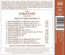Pablo de Sarasate (1844-1908): Musik für Violine &amp; Klavier Vol.1, CD
