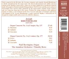 Josef Rheinberger (1839-1901): Orgelkonzerte Nr.1 &amp; 2 (opp.137 &amp; 177), CD