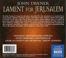 John Tavener (1944-2013): Lament for Jerusalem, CD