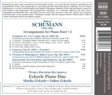 Robert Schumann (1810-1856): Arrangements für Klavier 4-händig Vol.4, CD