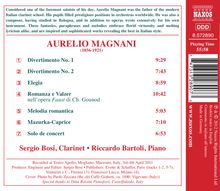Aurelio Magnani (1856-1921): Kammermusik für Klarinette &amp; Klavier, CD