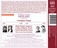 Wolfgang Amadeus Mozart (1756-1791): Lieder, 2 CDs