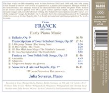 Cesar Franck (1822-1890): Klavierwerke "Early Piano Music", CD