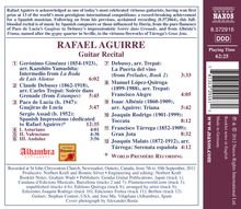 Rafael Aguirre - Guitar Recital, CD