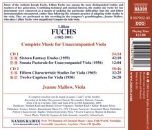 Lillian Fuchs (1902-1995): Kammermusik für Viola, 2 CDs