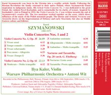 Karol Szymanowski (1882-1937): Violinkonzerte Nr.1 &amp; 2, CD