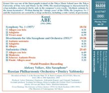 Komei Abe (1911-2006): Symphonie Nr.1, CD