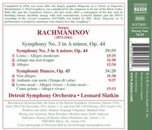 Sergej Rachmaninoff (1873-1943): Symphonie Nr.3, CD