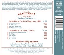 Alexander von Zemlinsky (1871-1942): Streichquartette Vol.2, CD