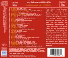 Lotte Lehmann - Lieder Recordings Vol.1, CD