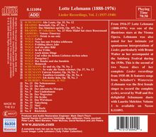 Lotte Lehmann - Lieder Recordings Vol.2, CD