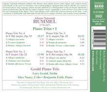 Johann Nepomuk Hummel (1778-1837): Klaviertrios Vol.1, CD