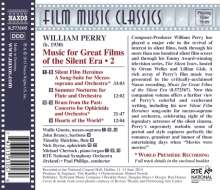 William Perry (geb. 1930): Filmmusik: Music for Great Films of the Silent Era Vol.2, CD