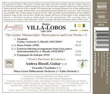 Heitor Villa-Lobos (1887-1959): Gitarrenwerke "The Guitar Manuscripts Vol.3", CD