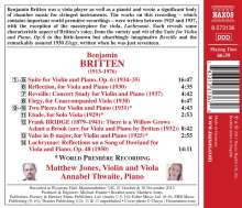 Benjamin Britten (1913-1976): Kammermusik, CD