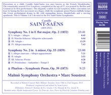 Camille Saint-Saens (1835-1921): Symphonien Vol.1, CD