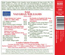 Ralph Vaughan Williams (1872-1958): Klavierquintett c-moll, CD