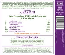 Bonifazio Graziani (1604-1674): Adae Oratorium, CD