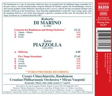 Roberto di Marino (geb. 1956): Konzert für Bandoneon &amp; Streichorchester, CD