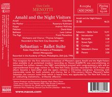 Gian-Carlo Menotti (1911-2007): Amahl and the Night Visitors, CD