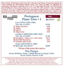 Trio Pangea - Portuguese Piano Trios Vol.1, CD