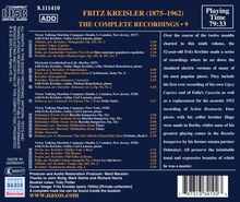 Fritz Kreisler - The Complete Recordings Vol.9, CD