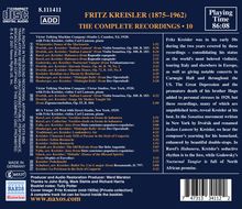 Fritz Kreisler - The Complete Recordings Vol.10, CD