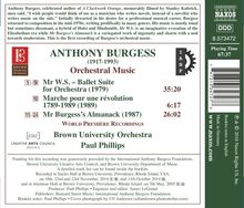 Anthony Burgess (1917-1993): Mr. W. S. (Ballettsuite), CD