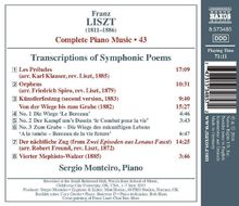 Franz Liszt (1811-1886): Klavierwerke Vol.43 - Transcriptions of Symphonic Poems, CD
