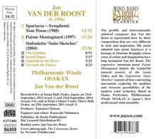 Jan van der Roost (geb. 1956): Sinfonietta "Suito Sketches", CD