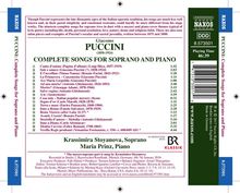 Giacomo Puccini (1858-1924): Sämtliche Lieder für Sopran &amp; Klavier, CD