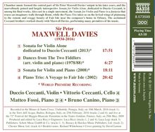 Peter Maxwell Davies (1934-2016): Sonate für Violine solo, CD