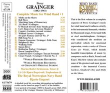 Percy Grainger (1882-1961): Werke für Bläserensemble Vol.1, CD