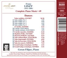 Franz Liszt (1811-1886): Klavierwerke Vol.49 - Dances, CD