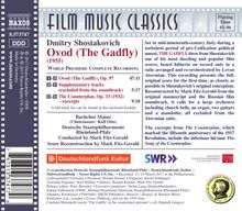 Dmitri Schostakowitsch (1906-1975): Filmmusik: The Gadfly op.97 (Filmmusik), CD