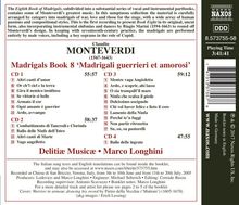 Claudio Monteverdi (1567-1643): Madrigali Libro 8, 4 CDs