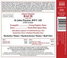 Johann Sebastian Bach (1685-1750): Johannes-Passion BWV 245, 2 CDs