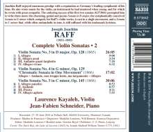 Joachim Raff (1822-1882): Sämtliche Violinsonaten Vol.2, CD