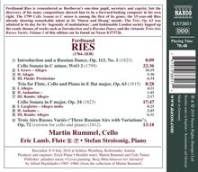 Ferdinand Ries (1784-1838): Sämtliche Werke mit Cello Vol.2, CD