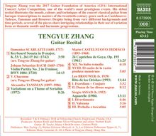 Tengyue Zhang - Winner 2017 Guitar Foundation of America (International Concert Artist Competition), CD