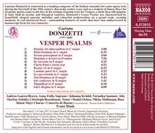 Gaetano Donizetti (1797-1848): Vesper Psalms, CD